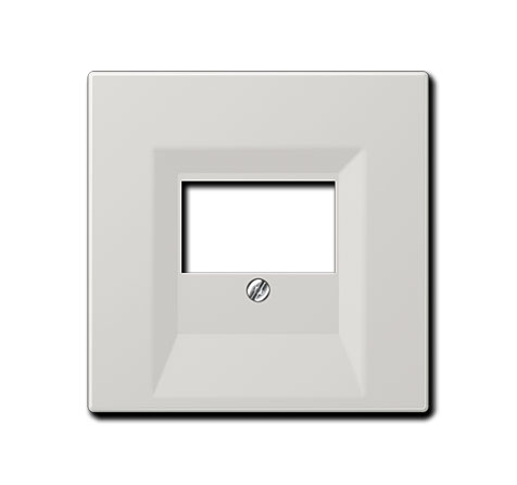 Jung Abdeckung für TAE/Lautsprecher/USB-Anschlussdosen Lichtgrau glänzend