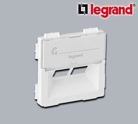 Legrand Valena Life Abdeckung RJ45-Datendose 2-fach Rutenbeck Ultraweiß glänzend