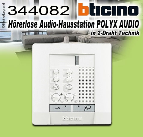 Legrand Bticino Hörerlose Audio-Hausstation POLYX AUDIO 2-Draht weiß