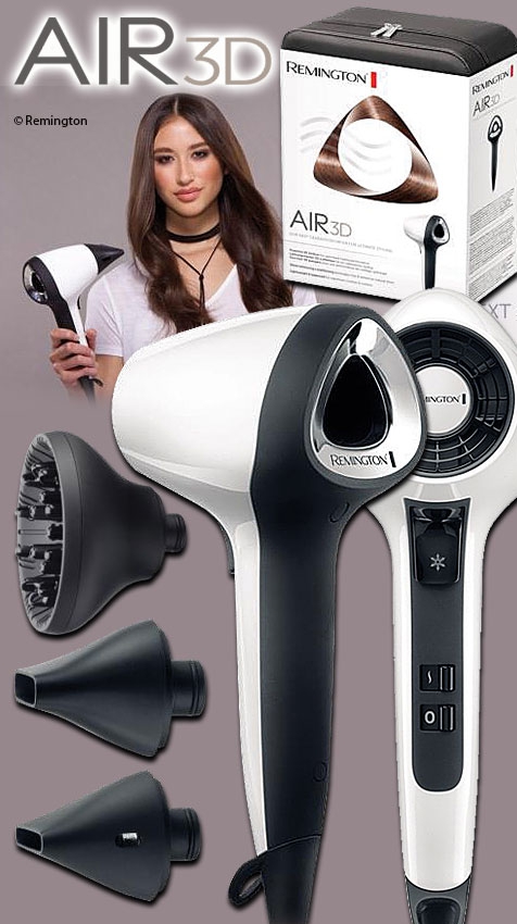 Remington Air3D Haartrockner D7779 / 1.800 Watt / mit 3D-Luftstrom