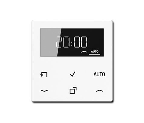 Timer Standard mit Display für LB-Management-Einsätze Jalousie und Licht / alpinweiß