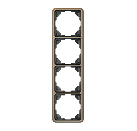 Rahmen 4-fach / 81 x 294 mm / Aluminium eloxiert / gold-bronze