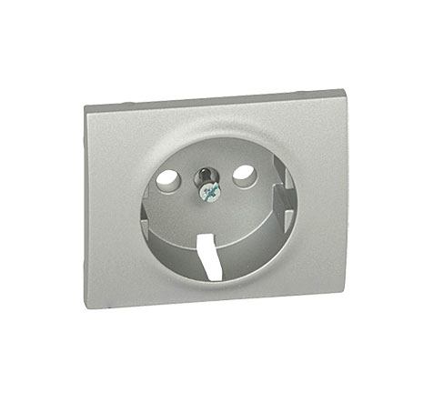 Abdeckung Schuko-Steckdose Galea soft Aluminium