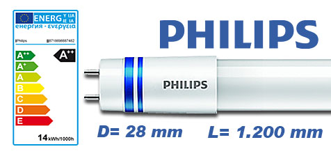Philips T8 LED Röhre CorePro LEDtube InstantFit EVG HF HO / 2.100lm / 14W / G13 / 30-80 V / 4.000 K / 840 nw / L1.200 mm / 160° / A++