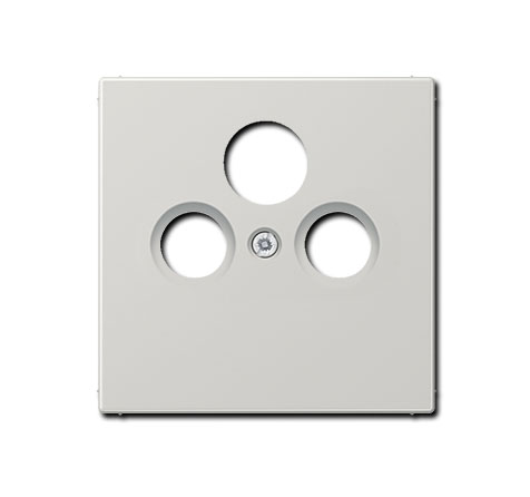 Jung Abdeckung 3-fach für SAT-TV-Steckdose lichtgrau / 70 x 70 mm