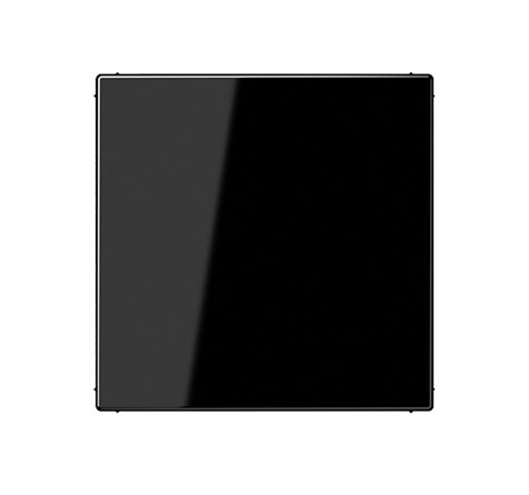 Jung Blindabdeckung mit Tragring schwarz glänzend / 70 x 70 mm
