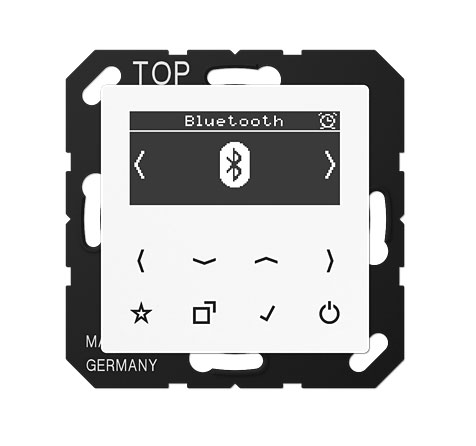 Jung UP Smart Radio DAB+ Bluetooth / Glas alpinweiß