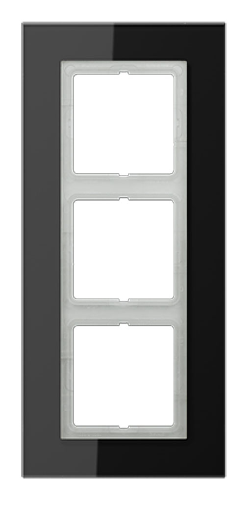 Jung Glasrahmen 3fach / 115 x 257 mm / schwarz