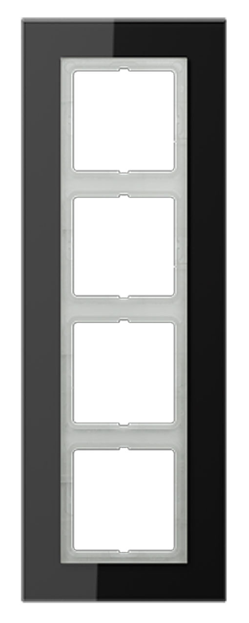 Jung Glasrahmen 4fach / 115 x 328 mm / schwarz