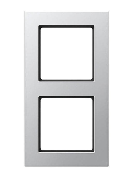 Jung Rahmen 2fach / 85 x 156 mm / Aluminium bruchsicher glänzend