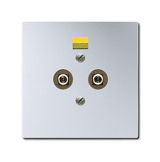 Jung Potentialausgleich-Steckdose Metall Aluminium mit 2 Steckerstiften