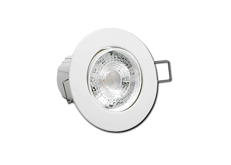 LED-Deckeneinbauspot rund Aluminium IP20 / 450 Lumen / 5W / 220-240V AC / 36° / 3.000K / Warmweiß / Ø 80 mm