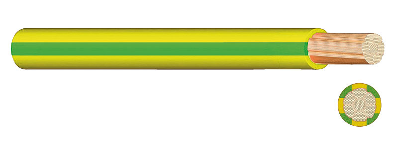 PVC - ADERLEITUNG H07V-K (Yf) 10 GNGE / 100 METER BUND