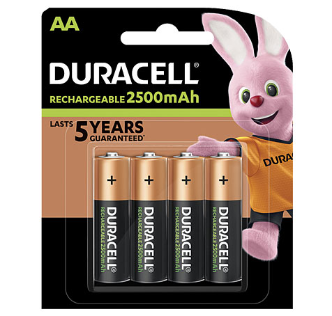 DURACELL NiMH Akku Recharge Ultra Mignon HR06-AA / 1,20V / 2.500 mAh / 4er Blister