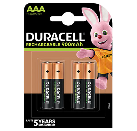 Duracell NiMH Akku Micro Recharge Ultra HR03-AAA D850AAA4B / 1,2V / 900mAh / 4er Blister