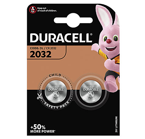 DURACELL Electronics Lithium Knopfzelle 3V / 220mAh / DL2032-CR2032 / 2er Blister