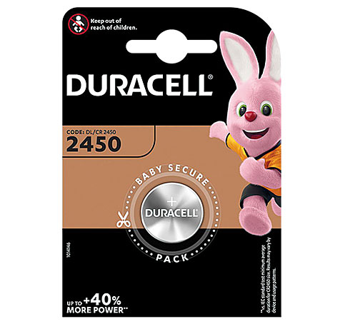 DURACELL ELECTRONICS LITHIUM KNOPFZELLE 3,00V / 486mAh / Dl2450-CR2450 / 1er Blister