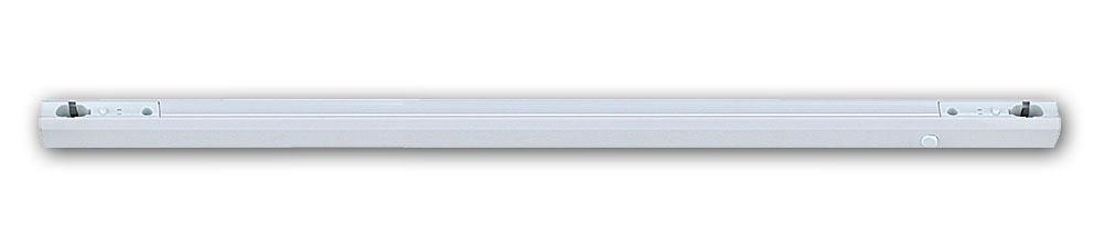 Fassung für Linienlampe 2-sockelig mit Schalter (ohne Leuchtmittel) / 2 x S14s / weiß / L 1.000 mm