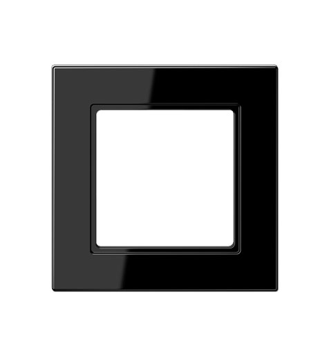 Jung Rahmen A500 / 1-fach /  85 x 85 mm / Thermoplast lackiert in schwarz