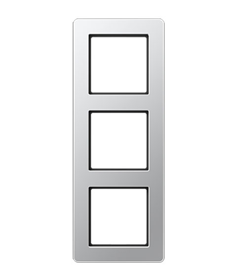 Jung Rahmen A flow / 3-fach / 85 x 227 mm / Thermoplast lackiert in aluminium