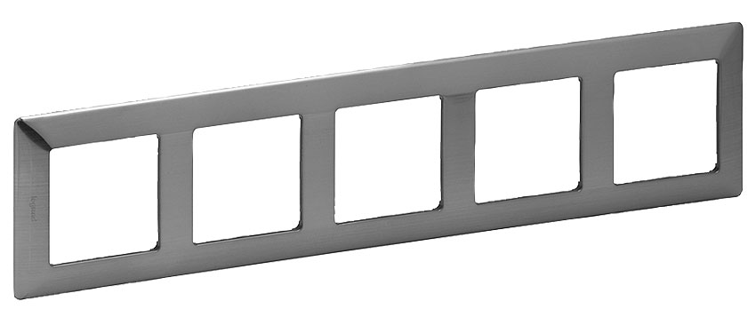 Legrand Valena Life Rahmen 5-fach inoxgrau