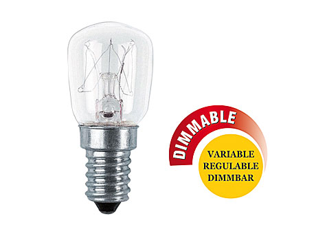 Backofenlampe 300° / 210lm / 15W / E14 / 2.700K / Warmweiß dimmbar