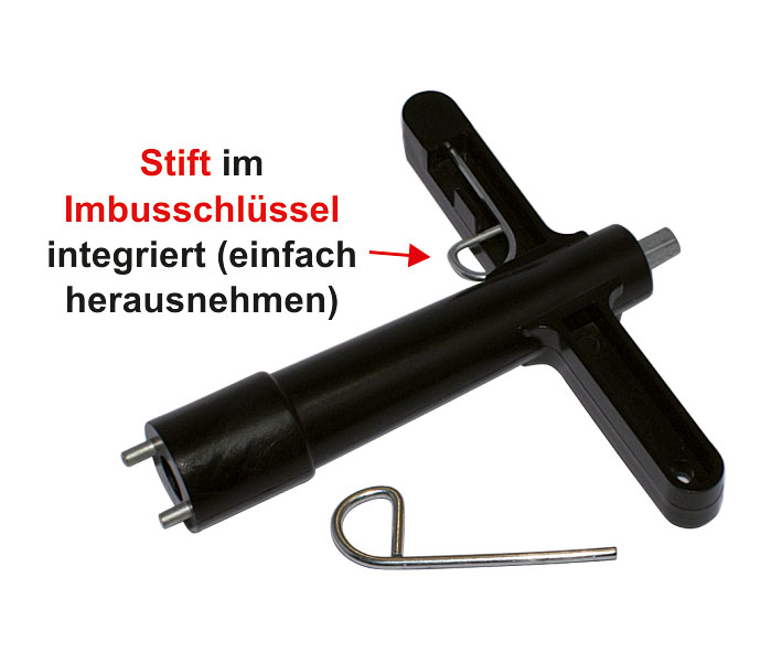 Imbusschlüssel für die Warnblinklampen