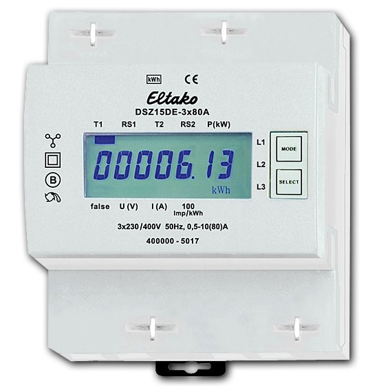 Drehstromzähler ungeeicht DSZ15DE - 3x80A mit Display / ohne MID