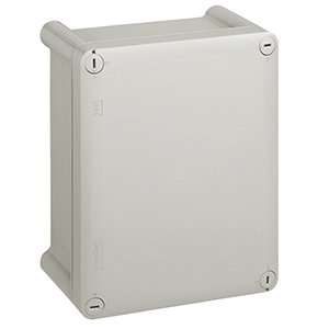 Abzweigdose rechteckig 155x110x74mm, glatt, grau 750° IP66 IK08