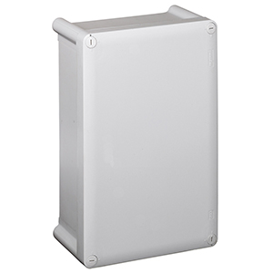 Abzweigdose rechteckig 310x240x124mm, glatt, grau 750° IP55 IK07