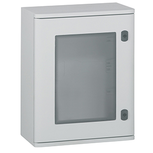 Marina Schrank 400 x 300 x 200mm, mit Fenster, lichtgrau