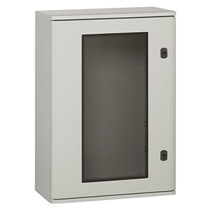 Marina Schrank 600 x 400 x 250mm, mit Fenster, lichtgrau