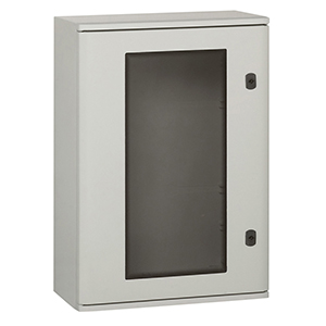 Marina Schrank 1200 x 800 x 300mm, mit Fenster, lichtgrau