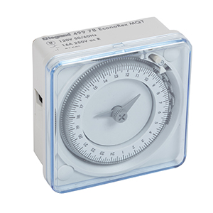 Analoge Fronttafeleinbauuhr EconoRex MQT120V 50/60Hz