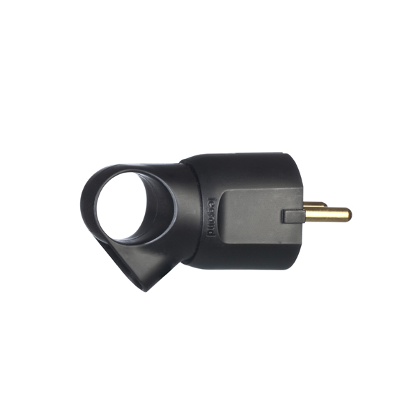 Stecker mit Abzug schwarz