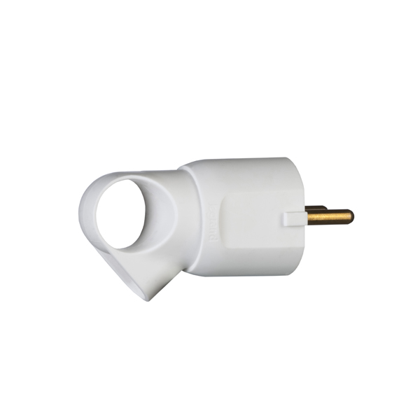 Stecker mit Abzug weiss