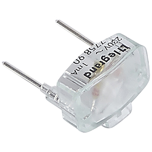 Glimmaggregat 230V/ 1 mA grün FeuchtraumAufputz Plexo 55