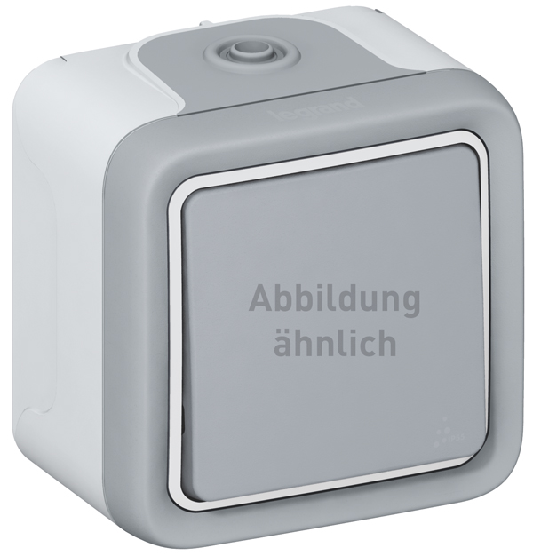 Drehschalter 2-polig Feuchtraum ModularPlexo 55 grau