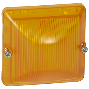 Haube orange Feuchtraum Aufputz Plexo 55grau