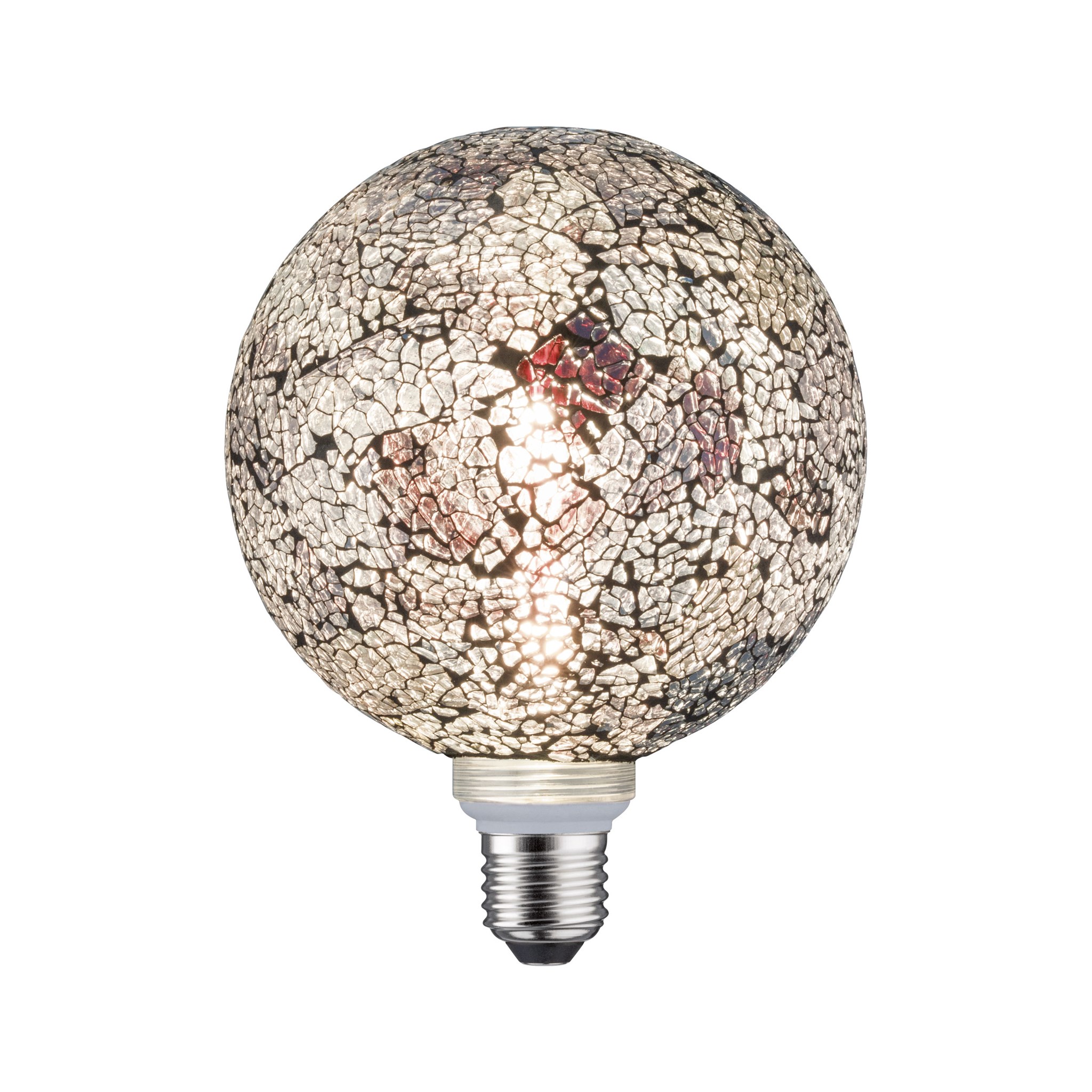 LED Globelampe G125 Miracle Mosaic schwarz / 470 Lumen / 5 W / E27 / 230V / 2.700 K / Warmweiß dimmbar
