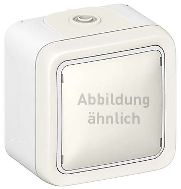 Wippschalter Doppelwechsel Feuchtraum Aufputz Plexo 55 weiss