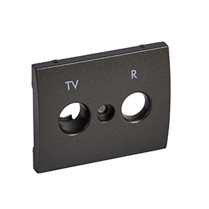 Abdeckung Antennen-Steckdose 2-Loch Hirschmann Galea dark bronze