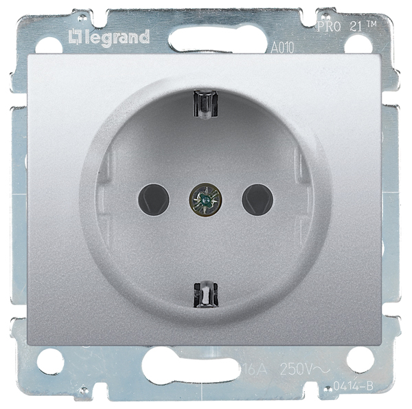 Steckdose (SL) Kinderschutz Galea soft aluminium