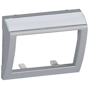 Galea Abdeckung VDI 30°, schräg, mit Beschriftungsträger soft aluminium