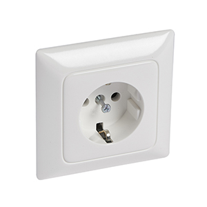 Pro21 Steckdose (SL) 1-fach volle Platte Creo ultraweiss