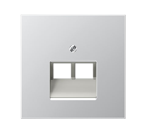 	Jung Abdeckung für IAE/UAE-Anschlussdose und Datendose Kat5e und Kat6 (2 x 8) Aluminium