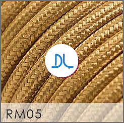 Textilkabel 3x0,75 / 50m Bund / gold