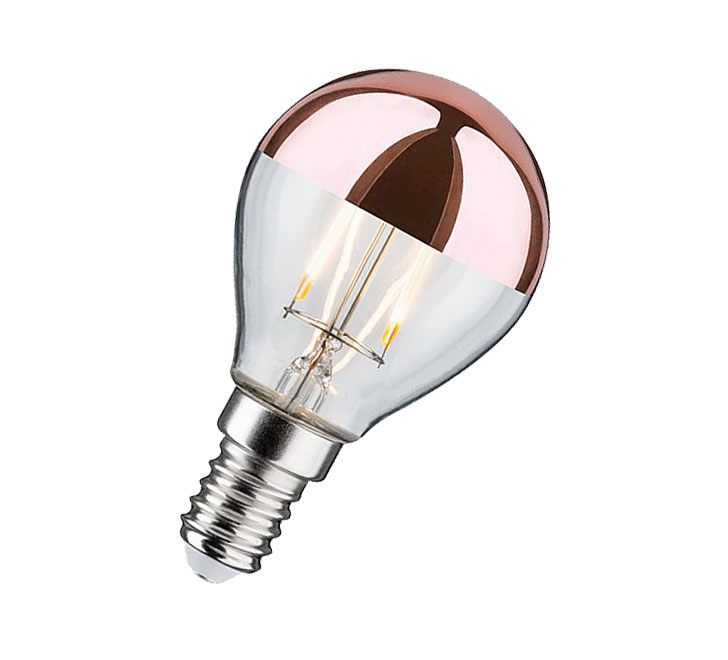 LED Kugel Kopfspiegellampe Kupfer 250 lm / 2,5W / E14 / 230V / 2.700K / ww