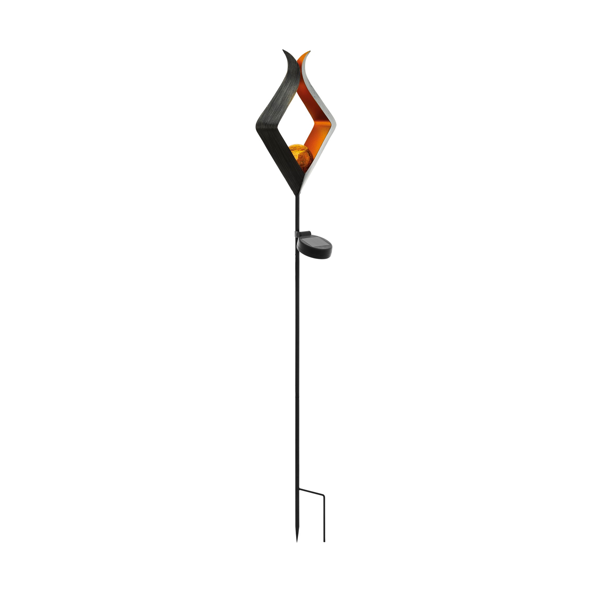 LED Solarspießleuchte braun/orange 48702
