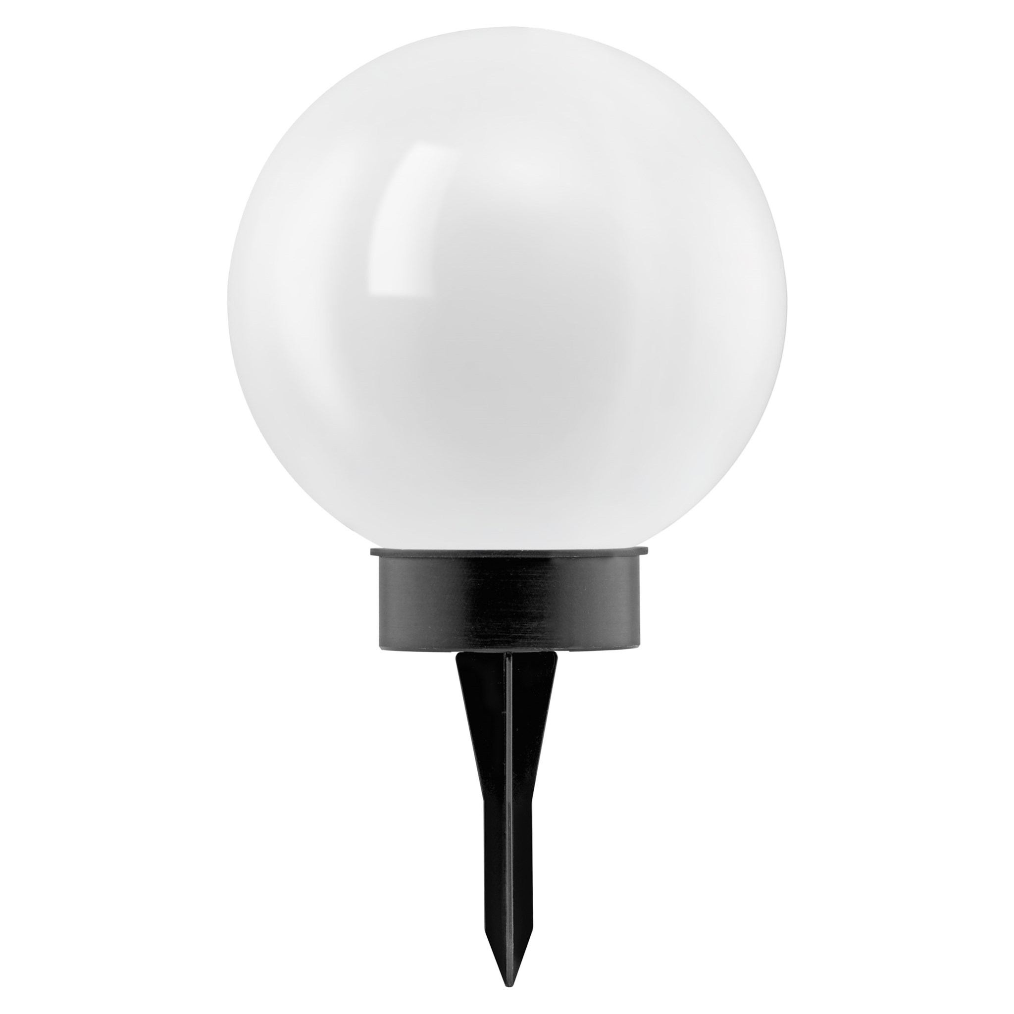 Solar LED Kugel Ø 200 mit Erdspieß weiß